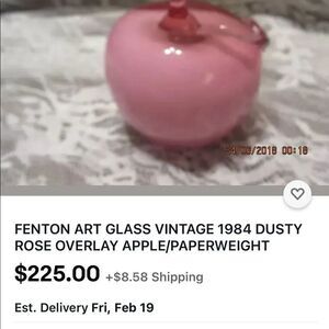 Real Fenton glass Apple